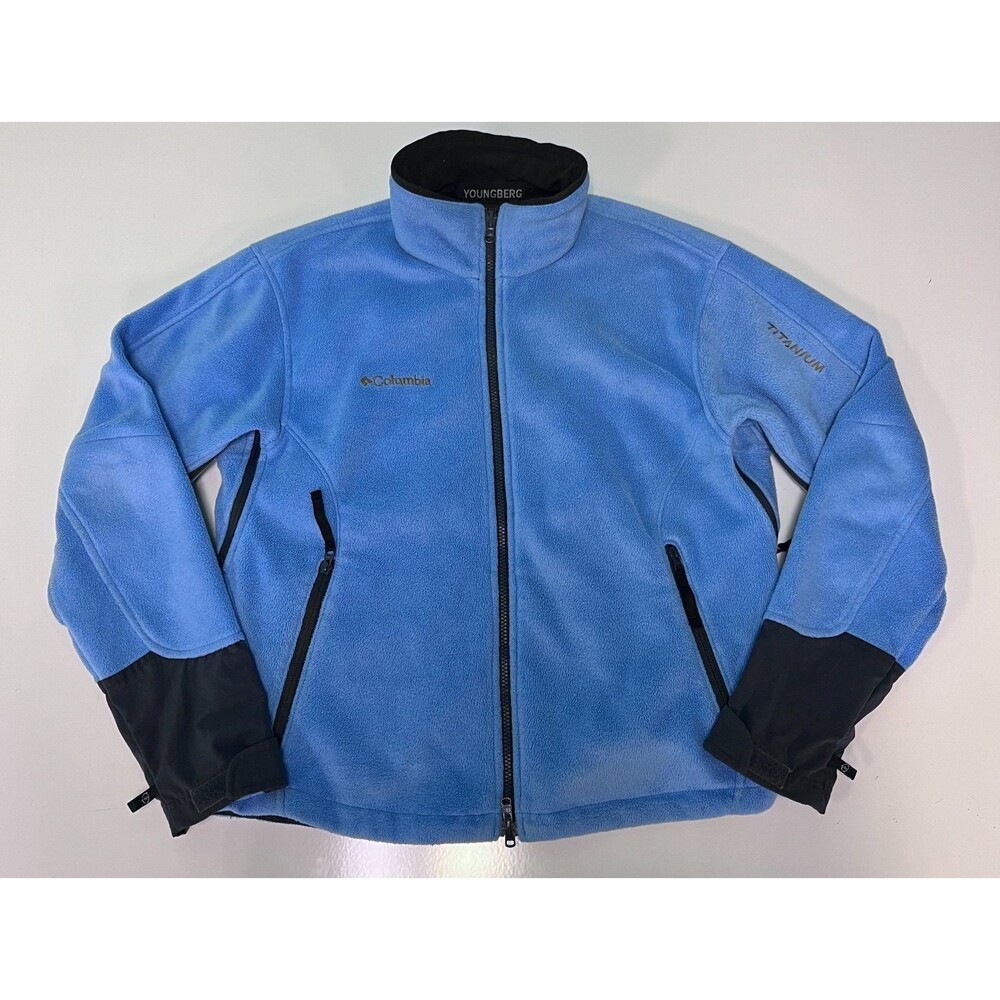 Columbia Titanium Womens Jacket Blue Full Zip Interchange Tech Pockets - Medium